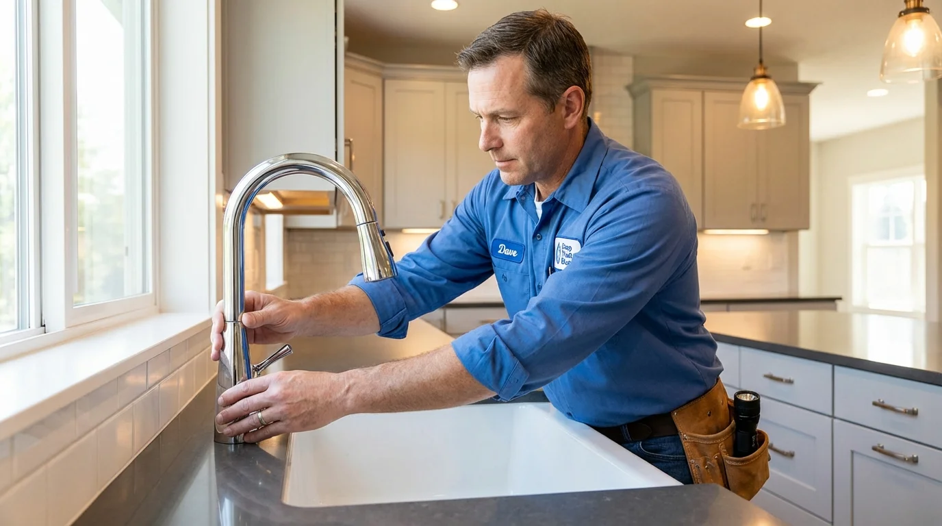 Kitchen faucet installation by Johns Plumbing LLC in Haltom City