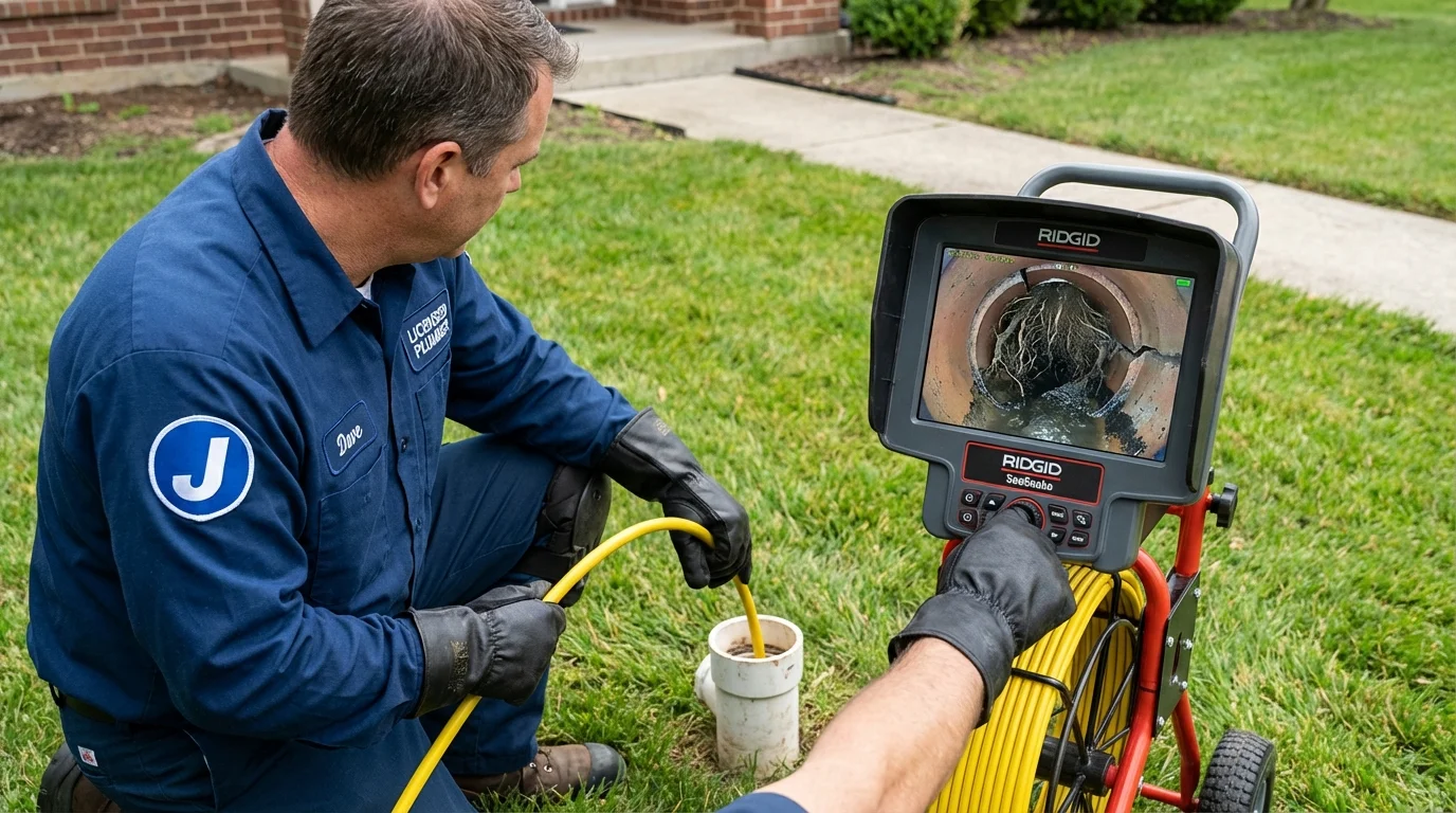 Sewer camera inspection being performed by Johns Plumbing LLC in Haltom City
